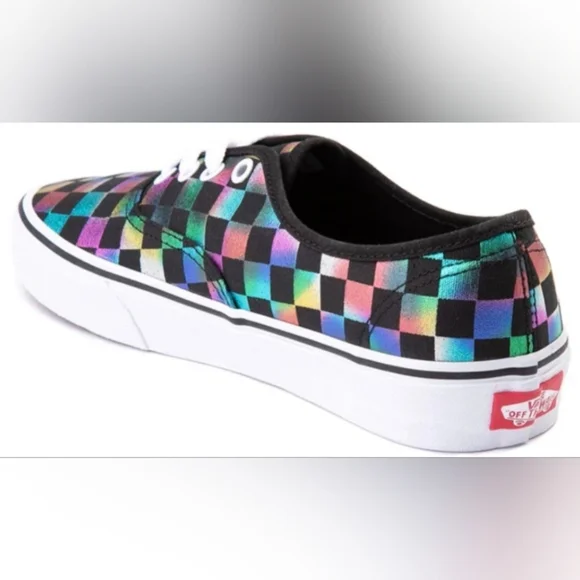Vans Unisex Iridescent Metallic Checkerboard Skate Shoes M 7 W 8.5 MSRP $69.99 - Picture 2 of 10